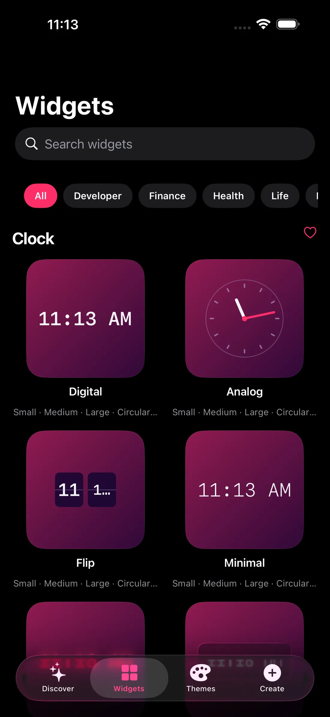 Novique widget library